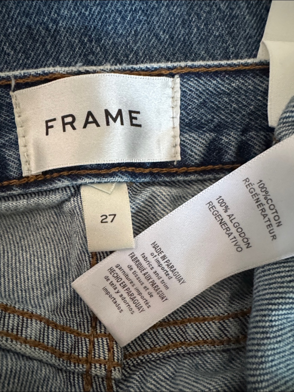 NWT Size 27 - FRAME The Hang 100% Cotton Mid Rise jeans in Seattle (NWT US$ 298) - Picture 16 of 16